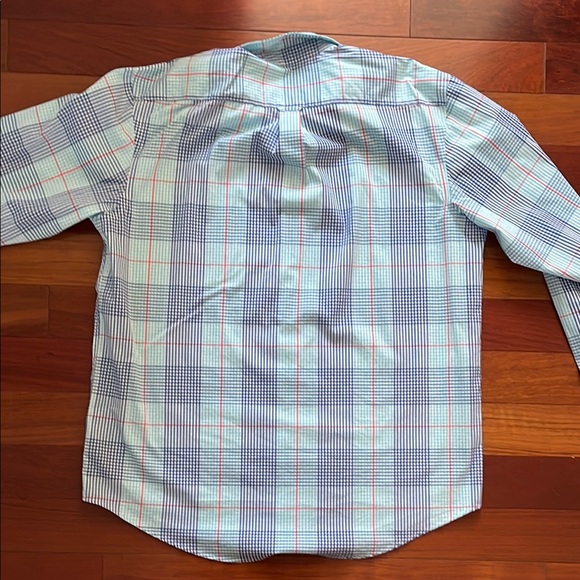 IZOD Men's Blue Plaid Shirt - Picture 5 of 6